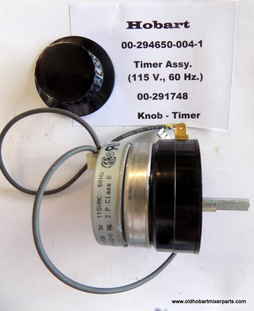 Hobart D300T 00-294650-004-1 Timer Assy. (115 V., 60 Hz.) 00-291748 Knob - Timer